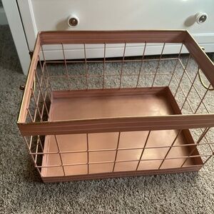 rose gold basket for home and decor